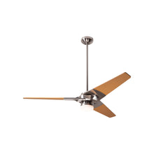 Load image into Gallery viewer, Torsion 52-Inch 17W LED Ceiling Fan in Bright Nickel/Maple (52-Inch).
