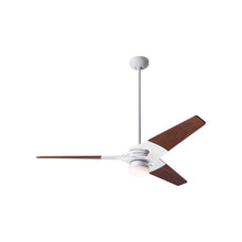 Load image into Gallery viewer, Torsion 52-Inch 17W LED Ceiling Fan in Gloss White/Mahogany (52-Inch).
