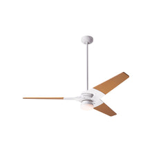 Load image into Gallery viewer, Torsion 52-Inch 17W LED Ceiling Fan in Gloss White/Maple (52-Inch).

