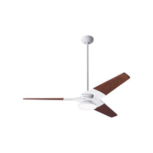 Load image into Gallery viewer, Torsion 52-Inch 20W LED Ceiling Fan in Gloss White/Mahogany (52-Inch).
