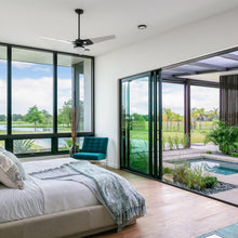 Load image into Gallery viewer, Torsion 52-Inch 20W LED Ceiling Fan in bedroom.

