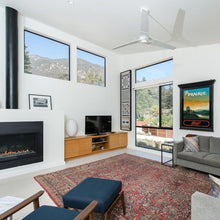 Load image into Gallery viewer, Torsion 52-Inch Ceiling Fan in living room.

