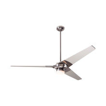Load image into Gallery viewer, Torsion 62-Inch 17W LED Ceiling Fan in Bright Nickel/Nickel (62-Inch).
