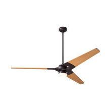 Load image into Gallery viewer, Torsion 62-Inch 17W LED Ceiling Fan in Dark Bronze/Maple (62-Inch).
