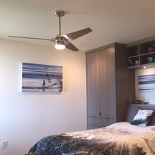 Load image into Gallery viewer, Torsion 62-Inch 17W LED Ceiling Fan in bedroom.
