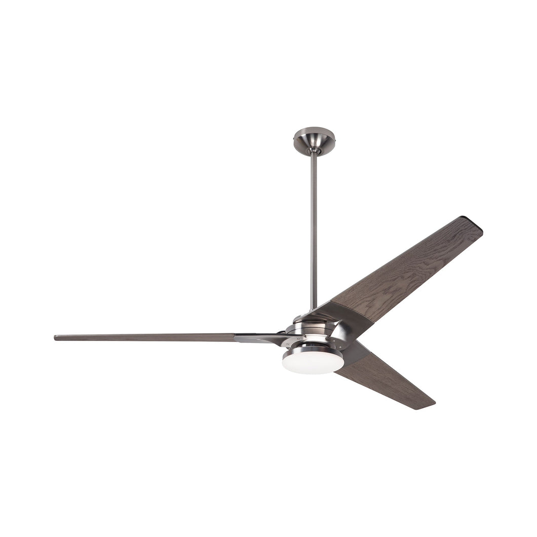 Torsion 62-Inch 20W LED Ceiling Fan in Bright Nickel/Graywash (62-Inch).