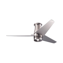 Load image into Gallery viewer, Velo DC Flush Mount Ceiling Fan in Bright Nickel/Nickel.
