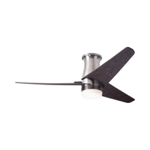 Load image into Gallery viewer, Velo DC LED Flush Mount Ceiling Fan in Bright Nickel/Ebony.
