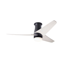 Load image into Gallery viewer, Velo DC LED Flush Mount Ceiling Fan in Dark Bronze/Whitewash.

