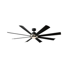 Load image into Gallery viewer, Aura Ceiling Fan in Brushed Nickel/Matte Black.
