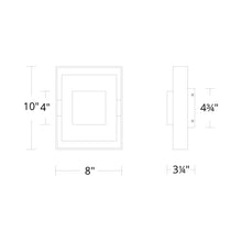 Load image into Gallery viewer, Boxie Outdoor LED Wall Light - line drawing.

