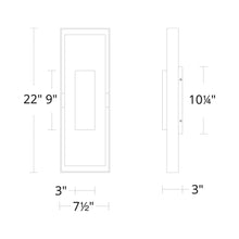 Load image into Gallery viewer, Boxie Outdoor LED Wall Light - line drawing.
