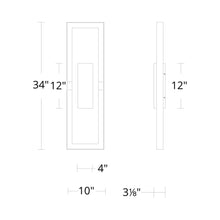 Load image into Gallery viewer, Boxie Outdoor LED Wall Light - line drawing.
