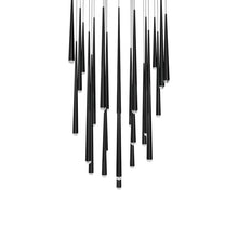 Load image into Gallery viewer, Cascade LED Multi Light Pendant Light in Black/Crystal (25-Light).
