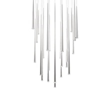 Load image into Gallery viewer, Cascade LED Multi Light Pendant Light in Polished Nickel/Crystal (25-Light).
