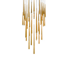 Load image into Gallery viewer, Cascade LED Multi Light Pendant Light in Aged Brass/Crystal (41-Light).
