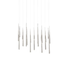 Load image into Gallery viewer, Cascade Linear LED Chandelier in Polished Nickel/Crystal (23-Light).
