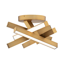 Load image into Gallery viewer, Chaos LED Flush Mount Ceiling Light in Aged Brass.
