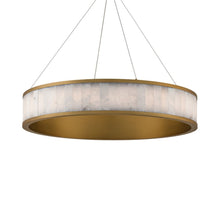 Load image into Gallery viewer, Coliseo LED Chandelier in Aged Brass.
