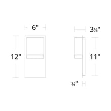 Load image into Gallery viewer, Draped Outdoor LED Wall Light - line drawing.
