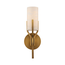 Load image into Gallery viewer, Firenze LED Wall Light in Aged Brass.
