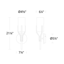 Load image into Gallery viewer, Firenze LED Wall Light - line drawing.
