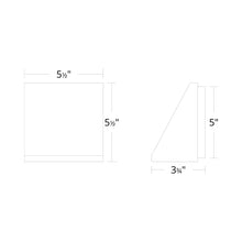 Load image into Gallery viewer, Flue Outdoor LED Wall Light - line drawing.
