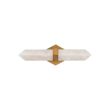 Load image into Gallery viewer, Javelin LED Bath Vanity Light in Aged Brass (Small).
