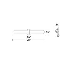 Load image into Gallery viewer, Javelin LED Bath Vanity Light - line drawing.
