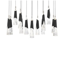 Load image into Gallery viewer, Kilt LED Linear Pendant Light in Black (14-Light).
