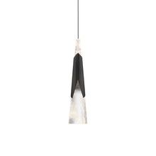 Load image into Gallery viewer, Kilt LED Mini Pendant Light in Black (3000K).

