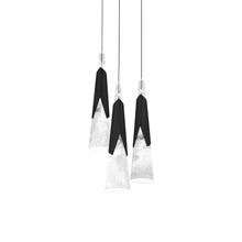 Load image into Gallery viewer, Kilt Round LED Pendant Light in Black (3-Light).

