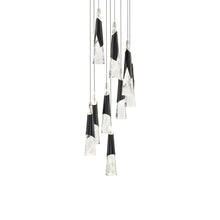 Load image into Gallery viewer, Kilt Round LED Pendant Light in Black (9-Light).
