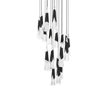 Load image into Gallery viewer, Kilt Round LED Pendant Light in Black (21-Light).
