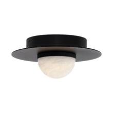 Load image into Gallery viewer, Landed LED Flush Mount Ceiling Light in Black.
