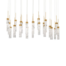Load image into Gallery viewer, Minx LED Linear Multi Pendant Light in Aged Brass (23-Light).
