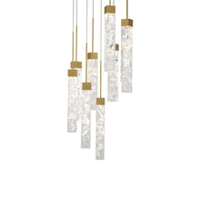 Load image into Gallery viewer, Minx LED Multi Light Pendant Light in Aged Brass (43W).

