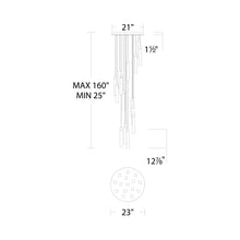 Load image into Gallery viewer, Minx LED Multi Light Pendant Light - line drawing.
