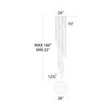 Load image into Gallery viewer, Minx LED Multi Light Pendant Light - line drawing.
