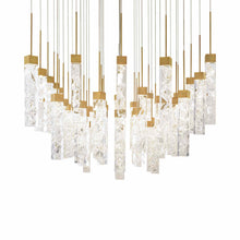 Load image into Gallery viewer, Minx Square LED Multi Pendant Light in Aged Brass (41-Light).
