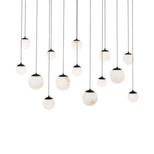 Load image into Gallery viewer, Pisces LED Linear Pendant Light in Black (14-Light).

