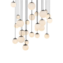 Load image into Gallery viewer, Pisces Square LED Pendant Light in Black (25-Light).
