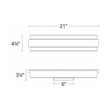 Load image into Gallery viewer, Posh LED Bath Vanity Light - line drawing.
