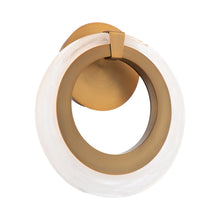 Load image into Gallery viewer, Serenity LED Wall Light in Aged Brass.
