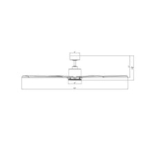 Load image into Gallery viewer, Size Matters Outdoor Ceiling Fan - line drawing.

