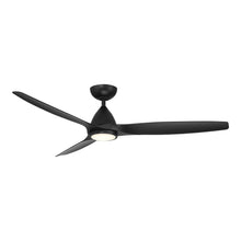 Load image into Gallery viewer, Skylark Outdoor LED Ceiling Fan in Matte Black (62-Inch).
