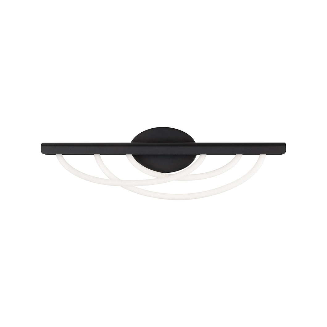 Swoop LED Bath Vanity Light in Black (24-Inch).
