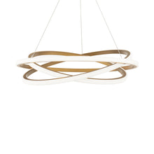 Load image into Gallery viewer, Veloce LED Chandelier in Aged Brass (Medium).
