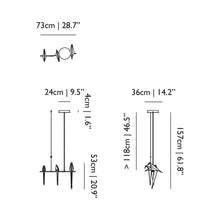 Load image into Gallery viewer, Perch LED Linear Pendant Light - line drawing.
