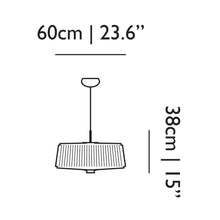 Load image into Gallery viewer, Plie Plisse Pendant Light - line drawing.
